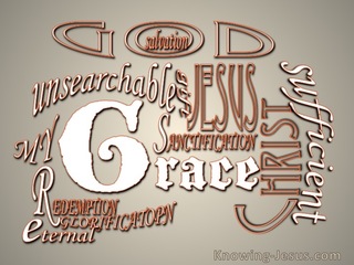 Romans 5:20 Much More Grace (brown)